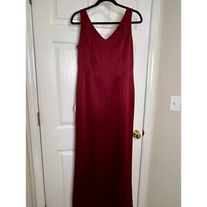 NWT Ann Taylor Loft Size 8 Burgundy Floor Length Formal Dress